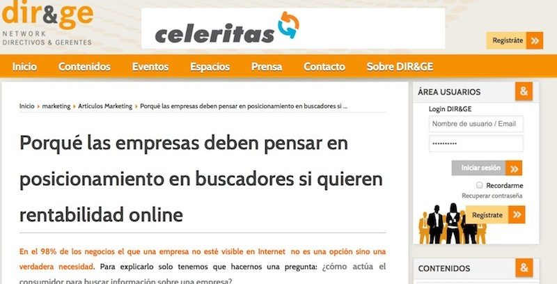 Artículo: “Las empresas deben pensar en posicionamiento en Google"