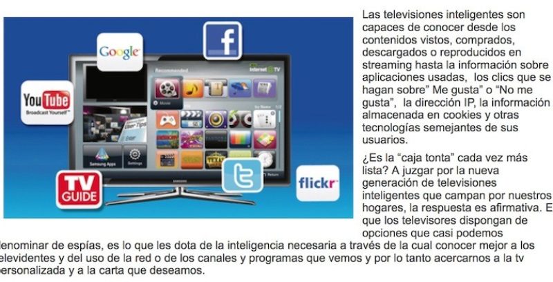 Artículo: "Televisiones Inteligentes ¿Por qué nos escuchan?"