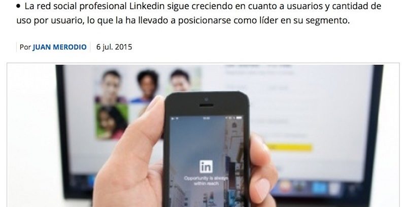 Artículo: "Linkedin como herramienta de marketing para las PYMES"