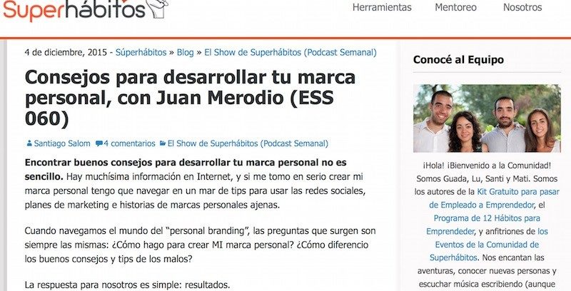 Entrevista: "Consejos para desarrollar tu marca personal"