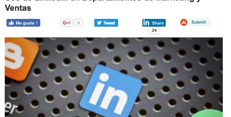 Artículo: "Uso de LinkedIn en Departamentos de Marketing y Ventas"