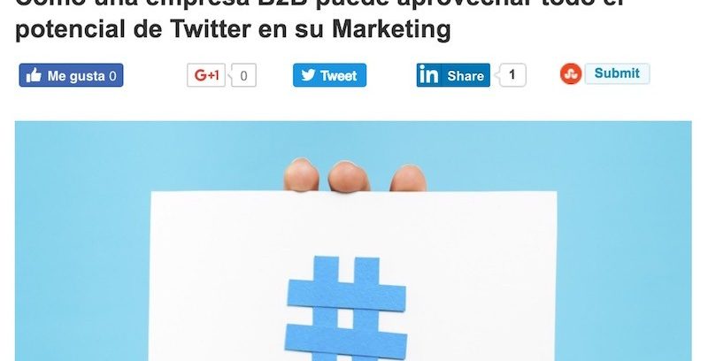 Artículo: “Una empresa B2B puede aprovechar el potencial de Twitter”