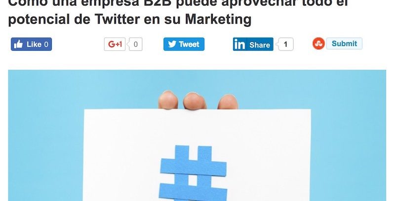 Artículo: “Una empresa B2B puede aprovechar el potencial de Twitter”