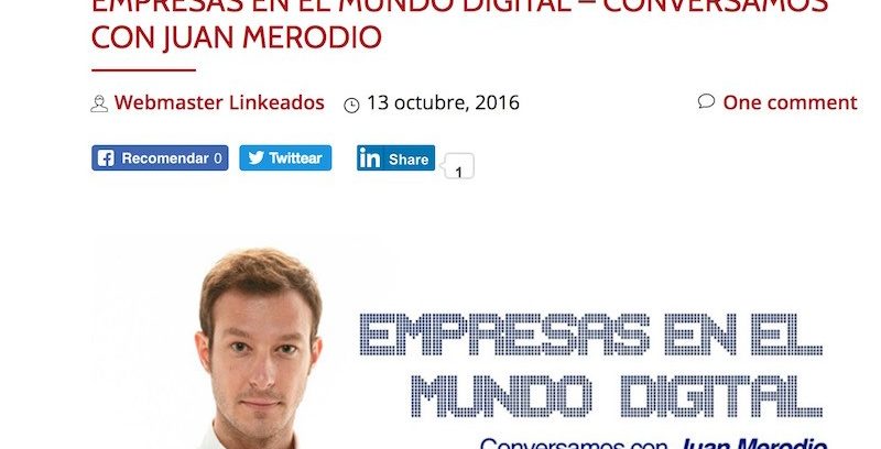 Entrevista: "Empresas en el mundo digital"