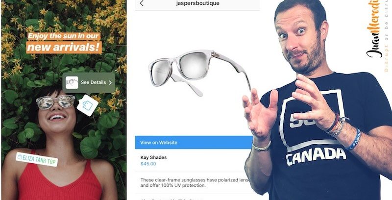 Añadir etiquetas de venta en las historias de Instagram