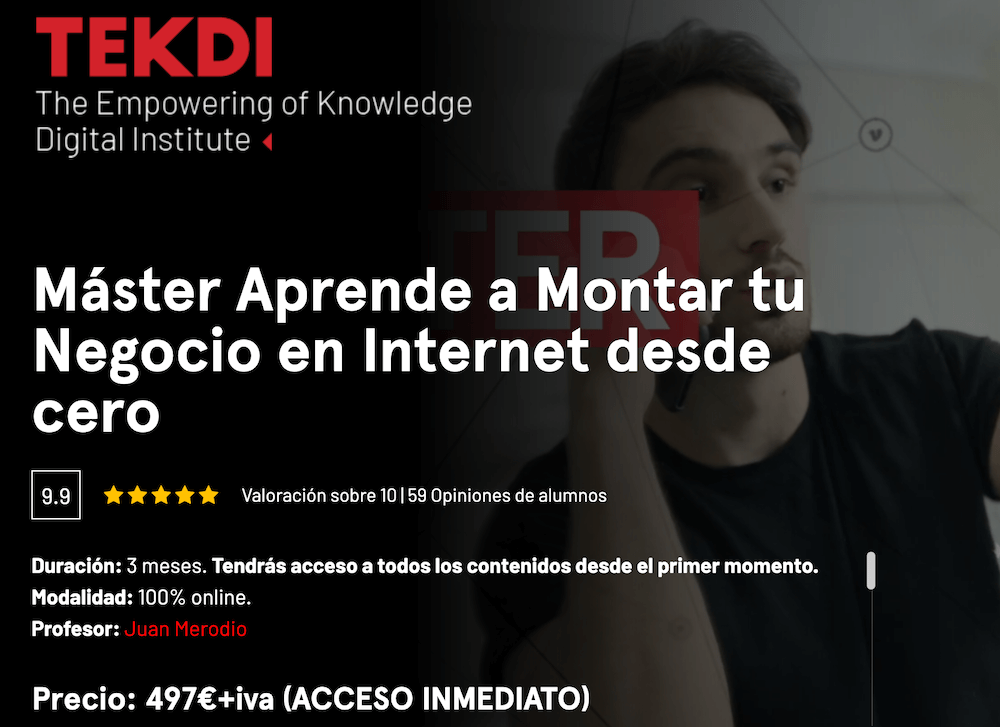 Máster Aprende a Montar tu Negocio en Internet desde cero