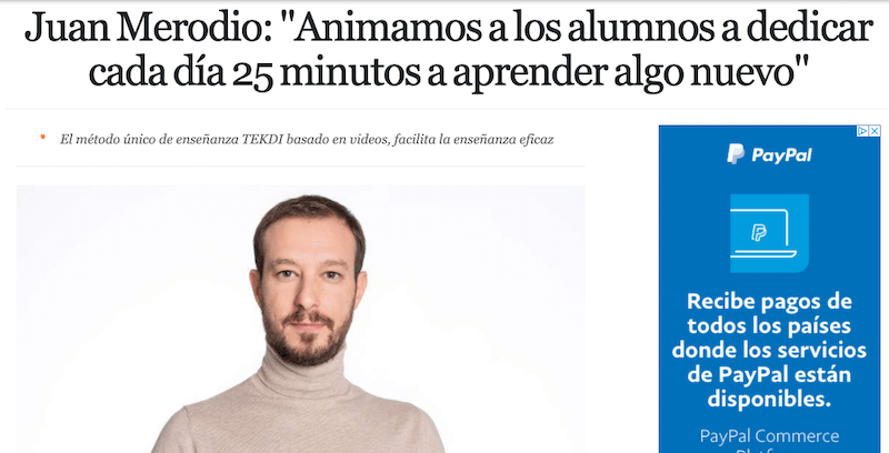 Juan Merodio: «Animamos a los alumnos a dedicar cada día 25 minutos a aprender algo nuevo»