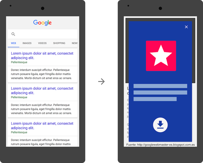 Google “penalizará” las webs que oculten contenido con banners para instalación de Apps